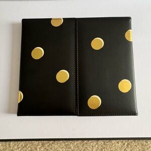 Kate Spade Weekly Calendar and and Folio Scatter Dot Black and Gold